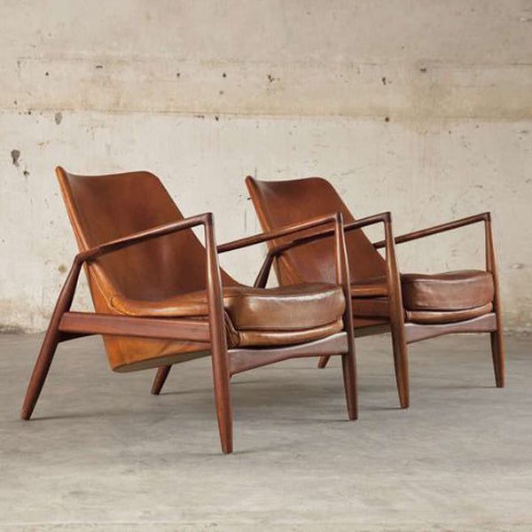 Kofod Larsen Scandinavian Vintage Wood Armchair