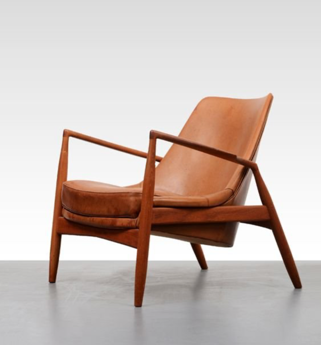 Kofod Larsen Scandinavian Vintage Wood Armchair
