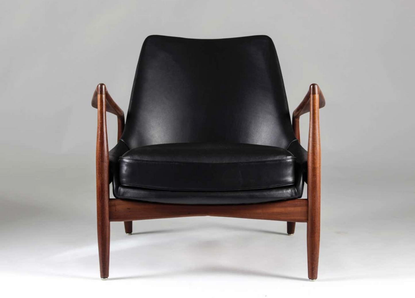 Kofod Larsen Scandinavian Vintage Wood Armchair