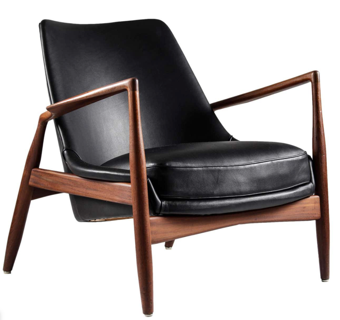 Kofod Larsen Scandinavian Vintage Wood Armchair