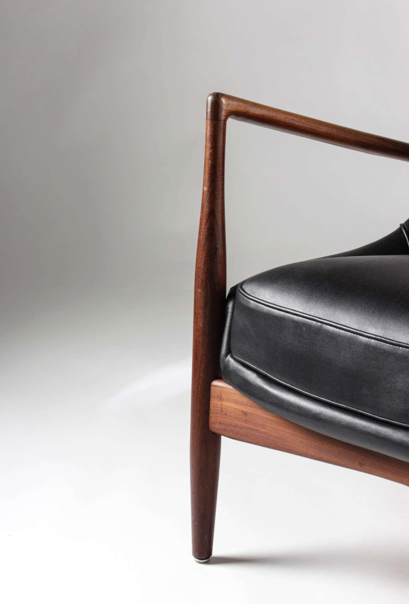 Kofod Larsen Scandinavian Vintage Wood Armchair