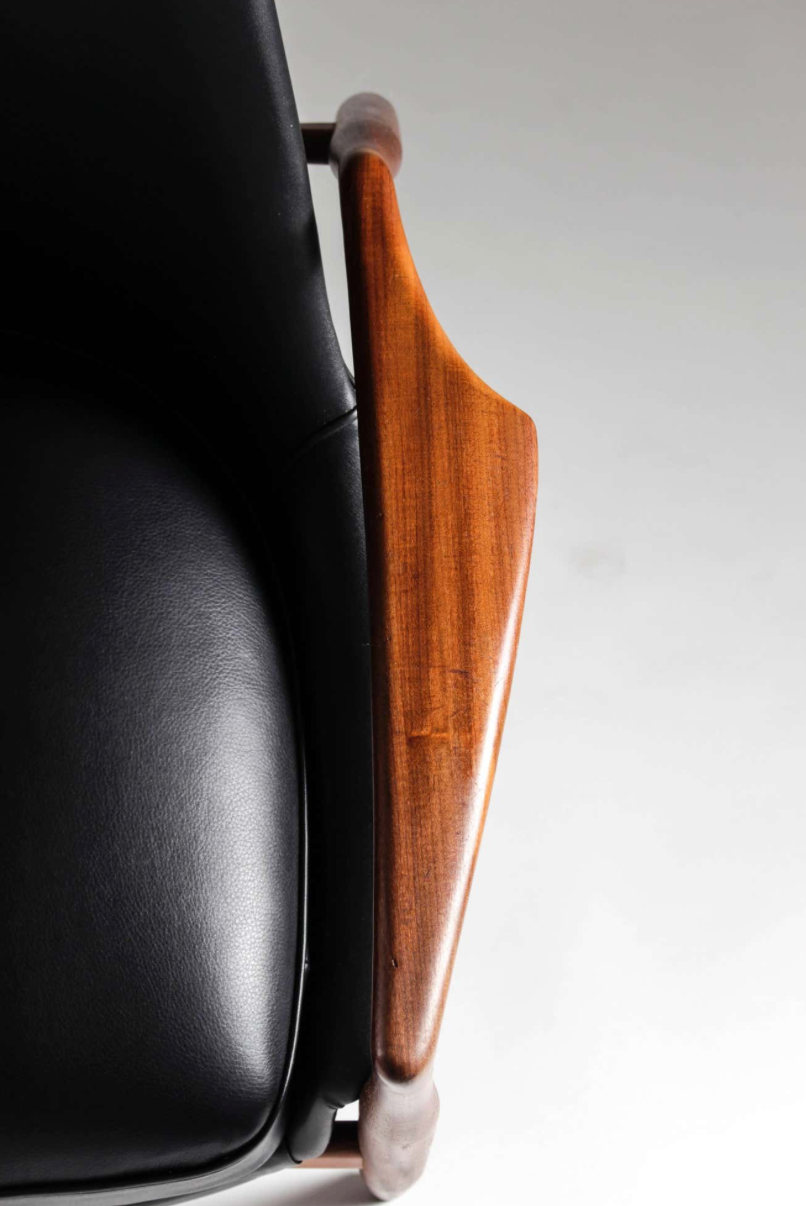 Kofod Larsen Scandinavian Vintage Wood Armchair