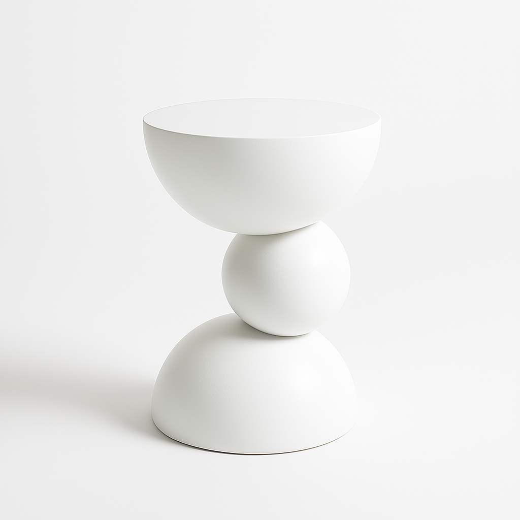 Sculptural Geometric Side Table