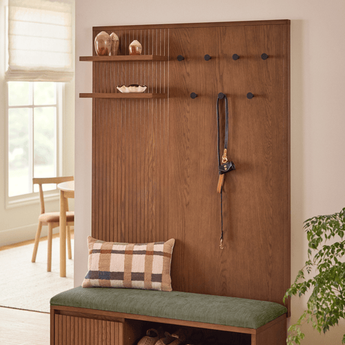 Fluted Entryway Hall Tree