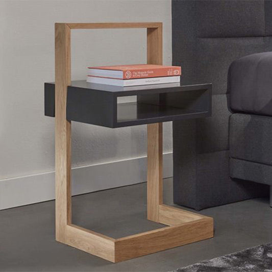 Beech Wood Base Bedside Table