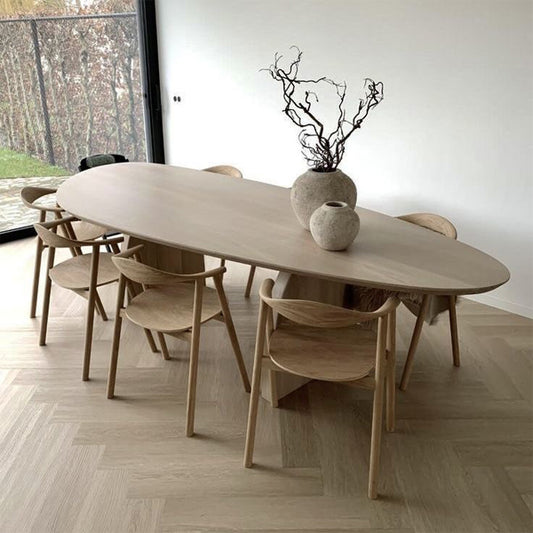 Oval Solid Wood Dining Set