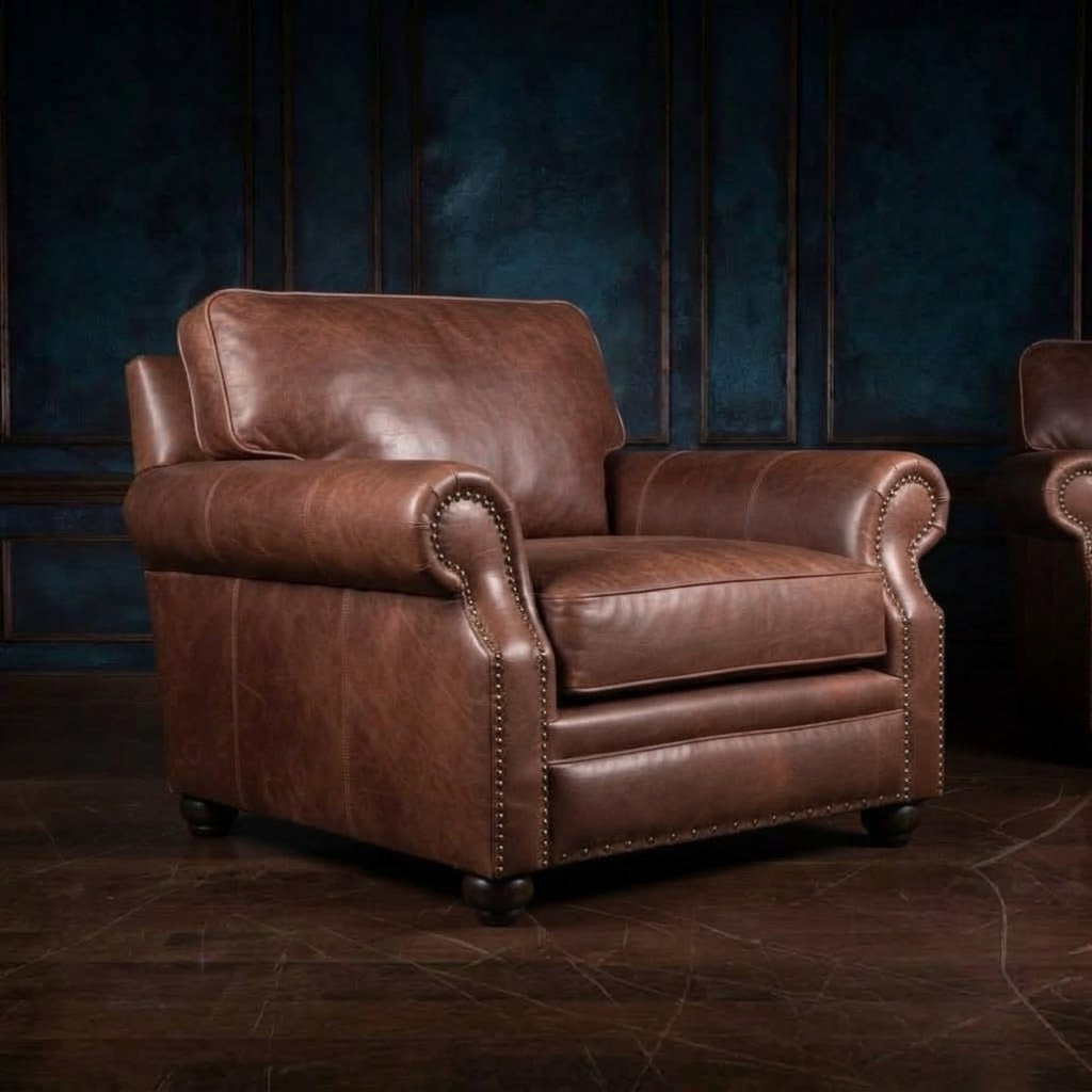 Luxury Classic Leather Arm Chair