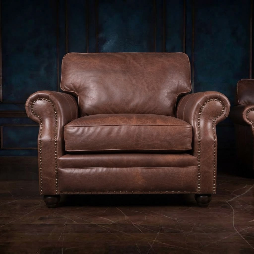 Luxury Classic Leather Arm Chair