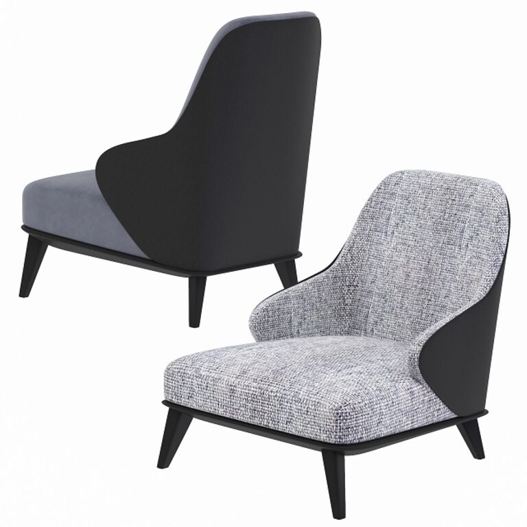 Minotti Leslie Bergere Velvet Armchair