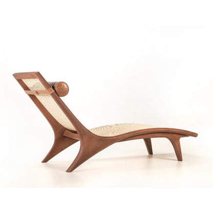 TEAK Chaise Rattan Swimming Pool Relaxing Chair