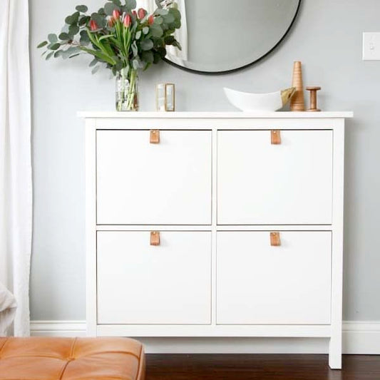 Florence Hemnes Wooden Shoe Cabinet