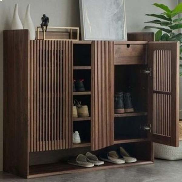 Blown Wooden Entrance Zone Shoe Cabinet