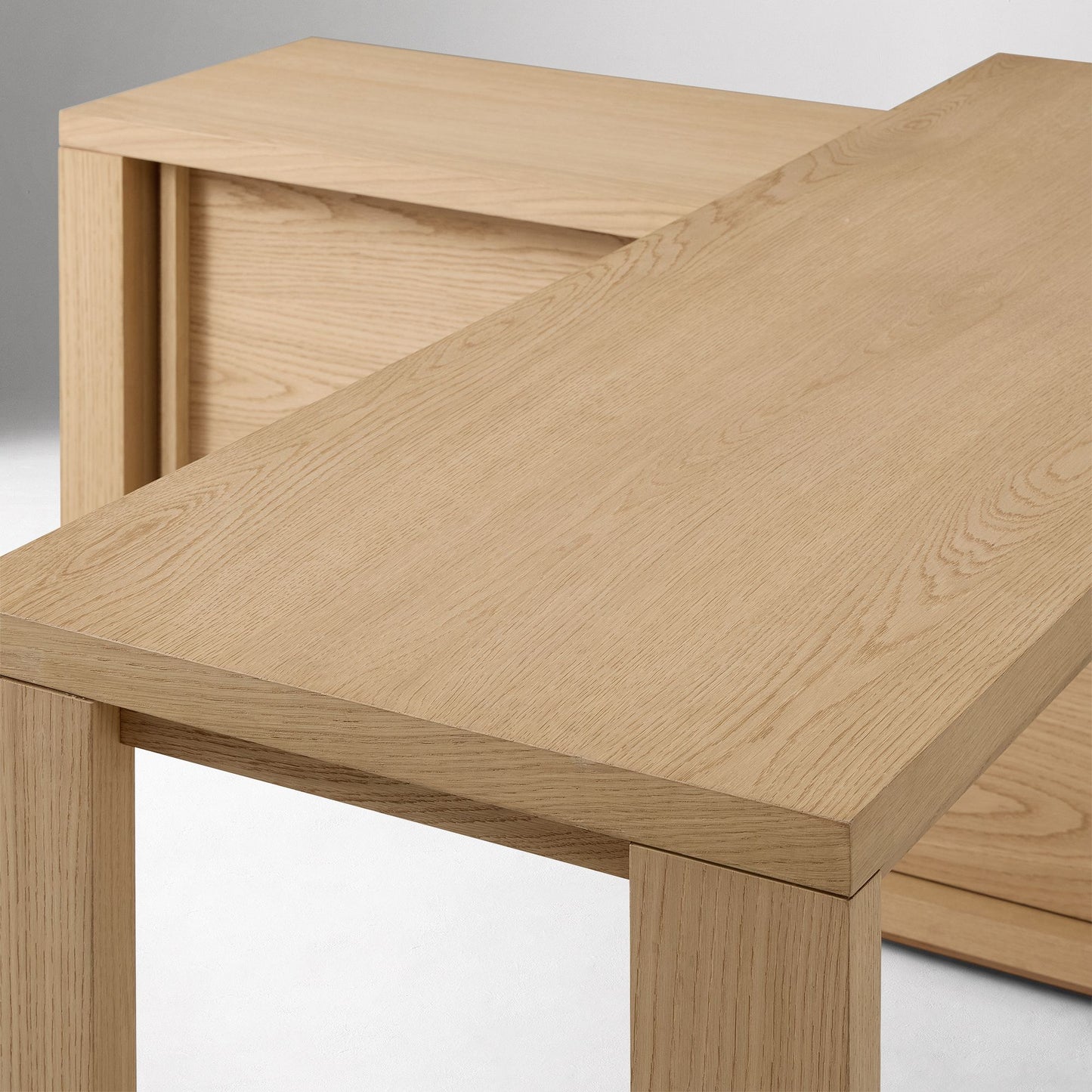 Soren Oak Executive Desk with Storage