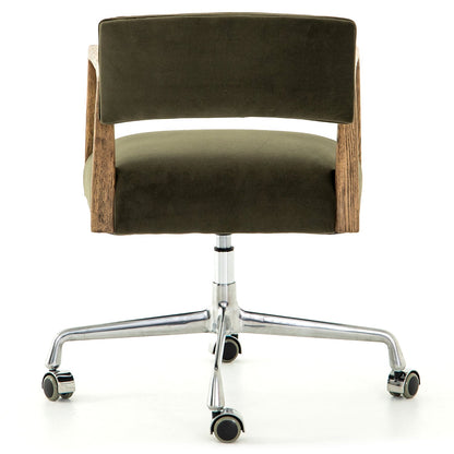 Hawthorne Collection Modern Faux Leather Swivel Chair