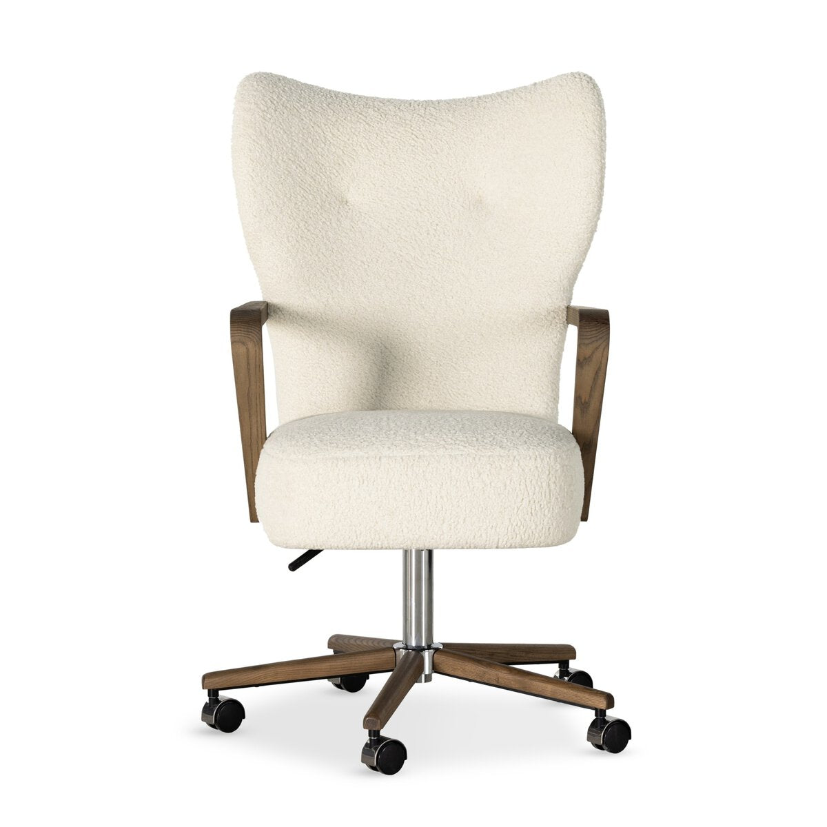 Madrid Light Gray Fabric Adjustable Height Swivel Chair