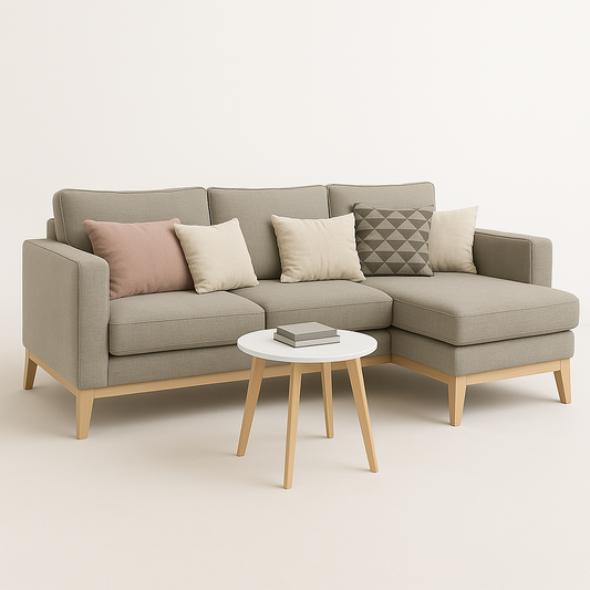 Scandinavian Mihaela Style L-Shaped Sofa