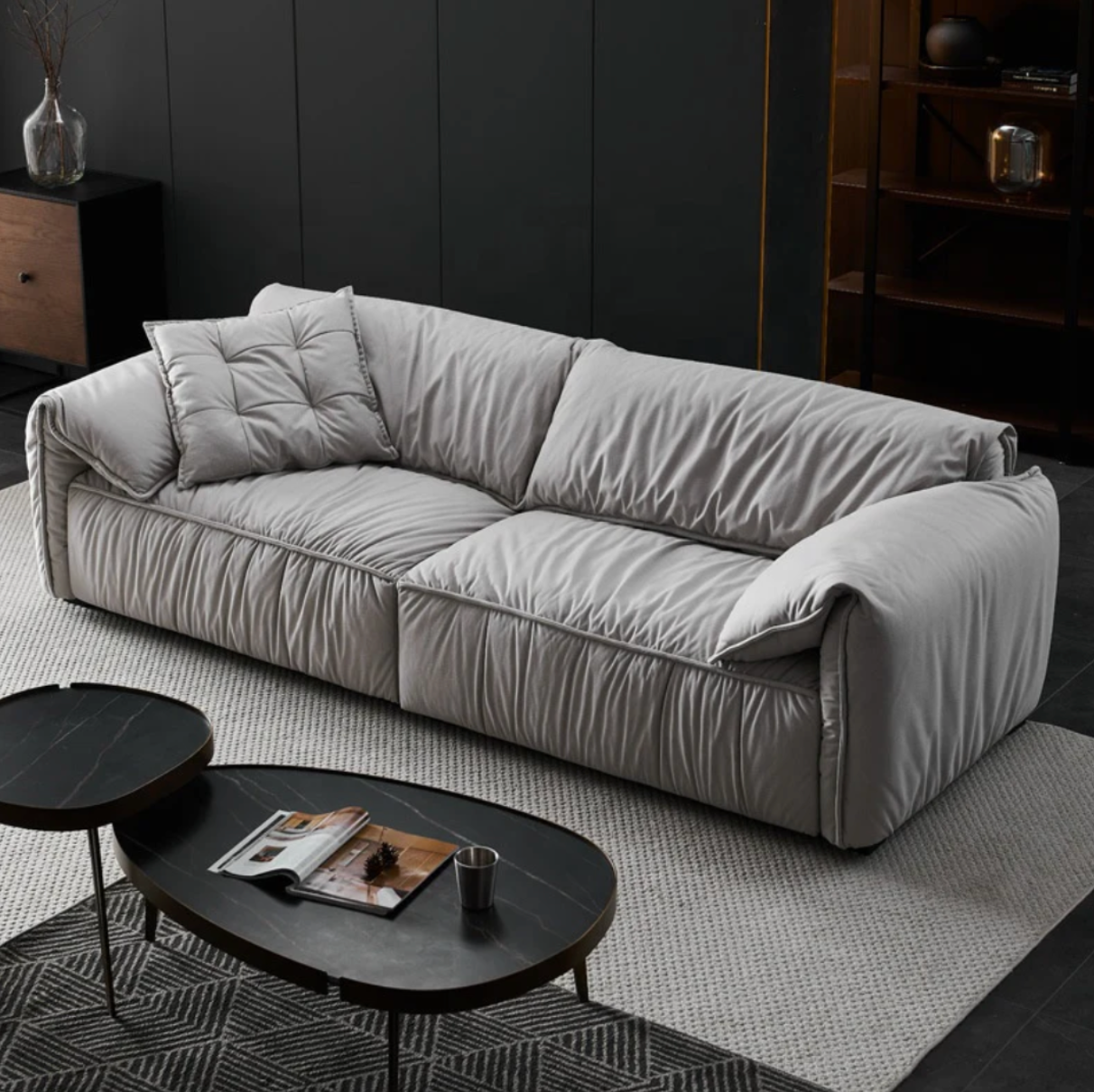 Casablanca Navone Frosted Down Fabric Sofa