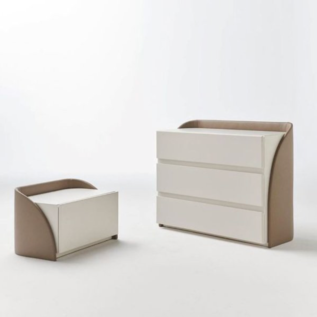 Lobos Arched White Wood 3 Drawer