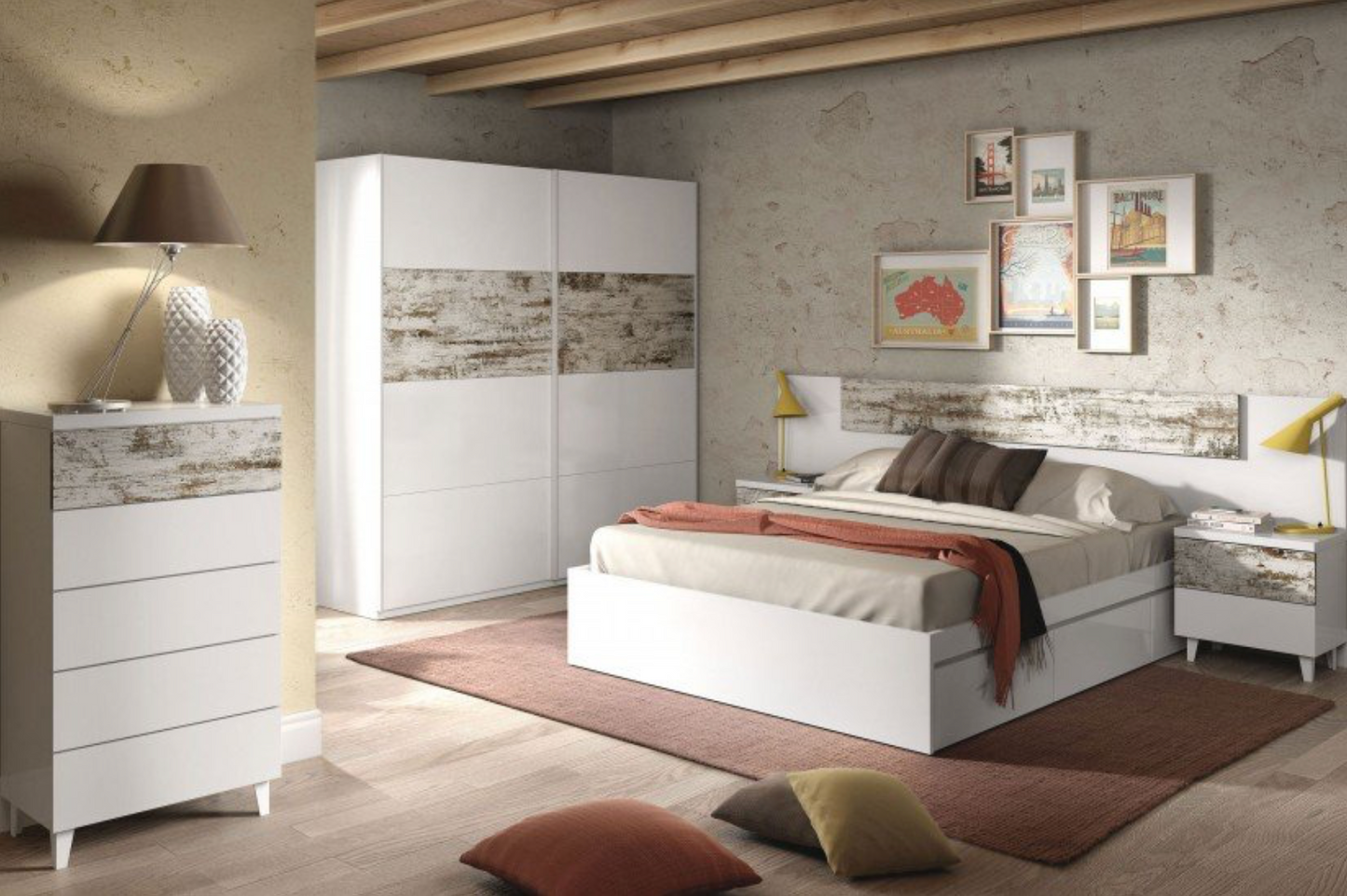 Disselkamp Minto Wood Heavy Bedroom Set