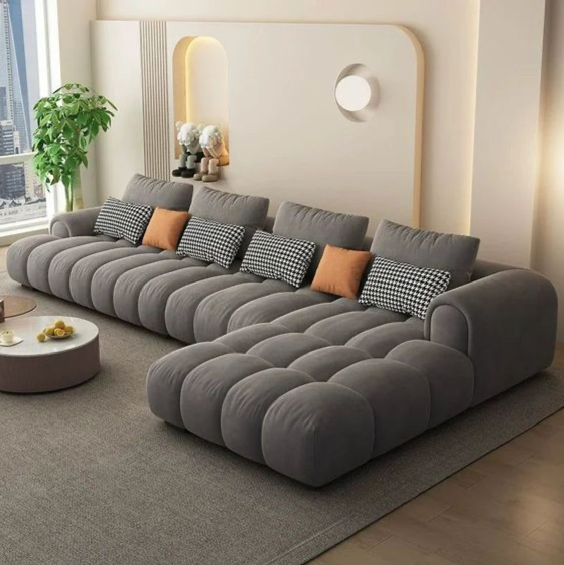 Deco Rosario Japandi Style L-Shaped Sofa