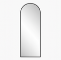 Oval Black Metal Framed Full Length Mirror