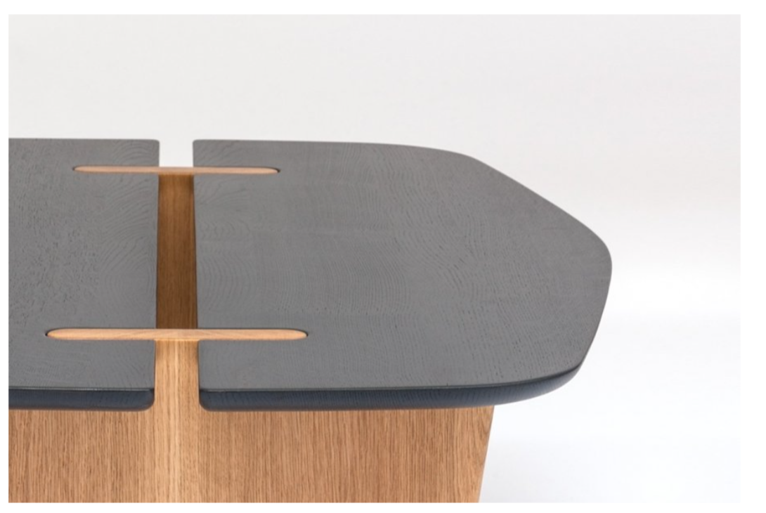 Surf Shaped Foldable Wooden Coffee Table