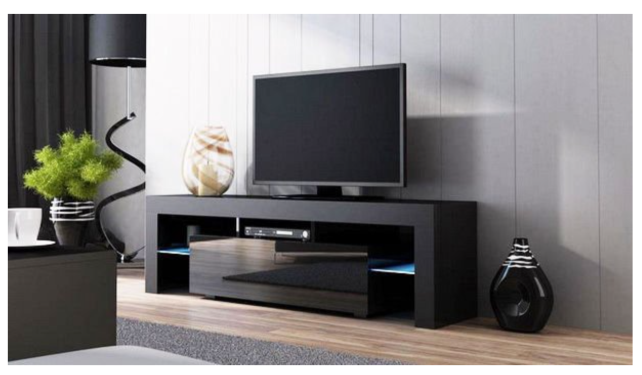 Meble Milano Black White TV Stand