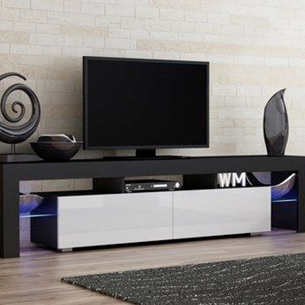 Meble Milano Black White TV Stand